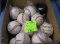 Box full of brand new and like new baseballs