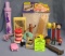 Group of vintage toys, action figures, PEZ and more