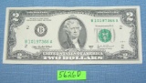 Vintage crisp two dollar bill