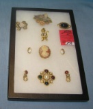 Quality costume jewelry pins and earrings