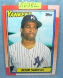 Deion Sanders rookie baseball card