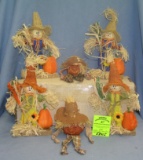 Pumpkin and scarecrow decorations