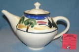 Artist signed hand painted tea pot