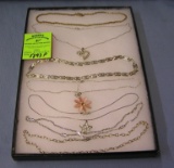 Group of costume jewelry necklaces