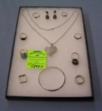 Large collection of sterling silver jewelry