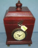 Modern jewelry and trinket box with quartz clock
