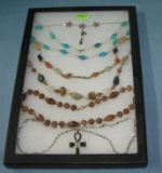 Group of vintage costume jewelry necklaces