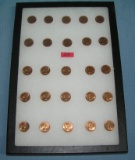 Collection of uncirculated Canadian copper pennies