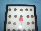 Collection of vintage Canadian copper pennies