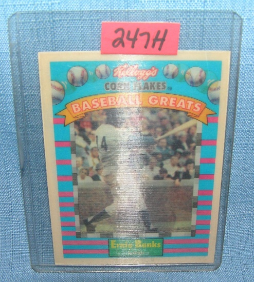 Earnie Banks 3D Baseball card