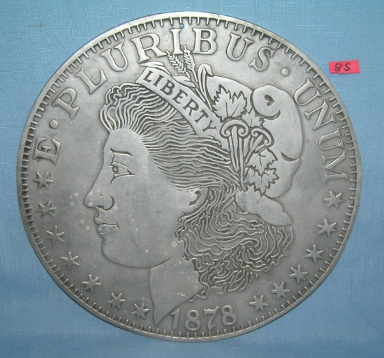 1878 Morgan silver dollar oversized wall display piece