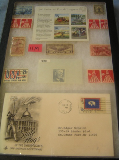 Group of US stamps and first day cover