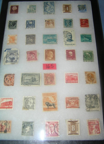 Collection of world postage stamps