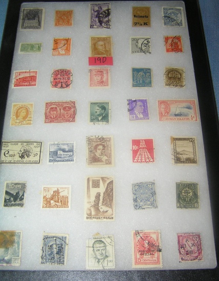 Collection of world postage stamps