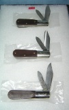 Group of vintage Barlow pocket knives
