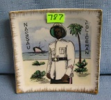 Vintage Bahamian policeman souvenir dish