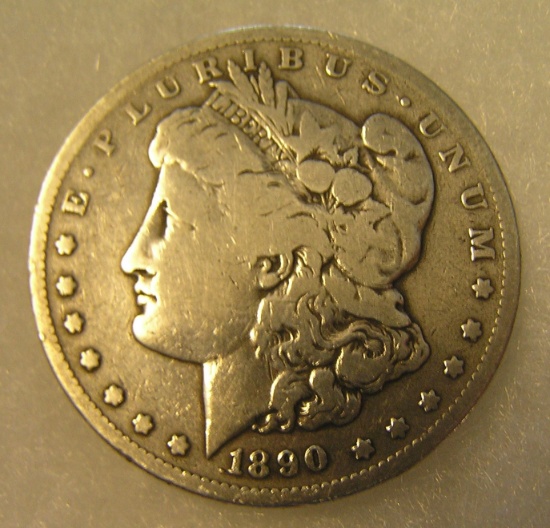 1890S Morgan silver dollar in very good plus condition