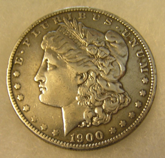 1900 Morgan silver dollar in fine condition