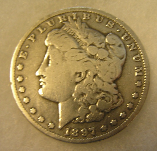 1897O Morgan silver dollar in very good condition