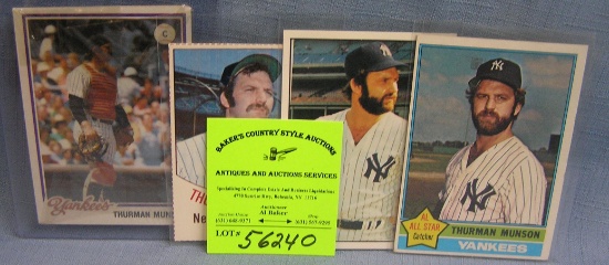 Group of vintage Thurman Munson baseball cards