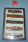 Collection of large pocket knives