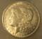 1921 Morgan silver dollar in AU condition