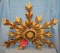 Carved wooden center sunflower wall display