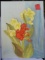 Floral oil on board painting