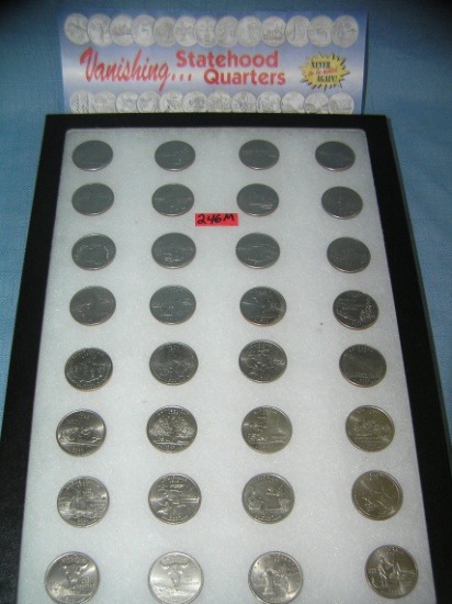 Large collection of US state quarters