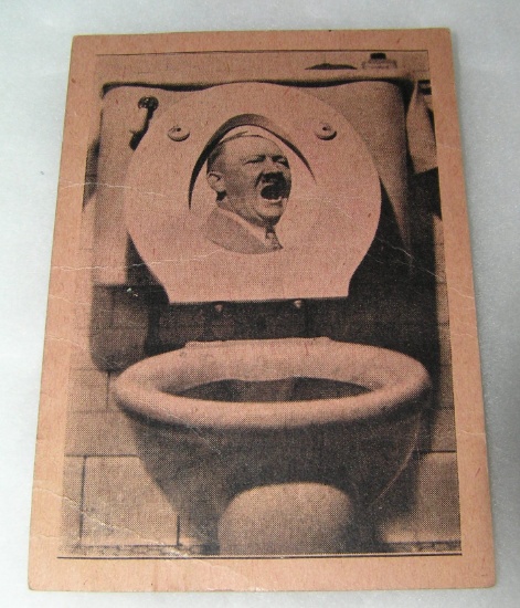 Antique Adolph Hitler WWII propaganda card