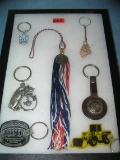 Collection of souvenir key chains