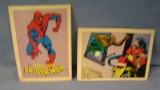 Pair of Superhero colored post cards