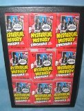 Group of vintage Hysterical History stickers and cards
