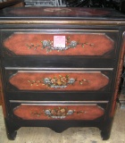 High quality paint decorated 3 drawer night stand