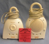 Pair of electronic baby or intruder monitors