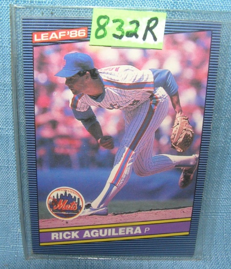 Rick Aguilera rookie baseball card