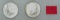 Pair of John F. Kennedy silver half dollar coins