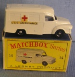 Vintage Matchbox #14 ambulance mint in original box