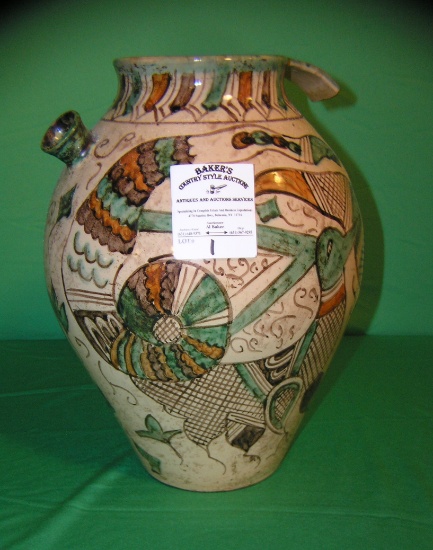 Chinese paint decorated pitcher