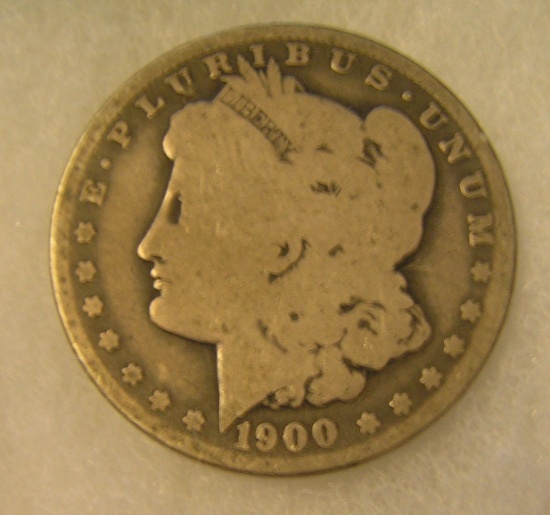 1900 Morgan silver dollar in fair condition