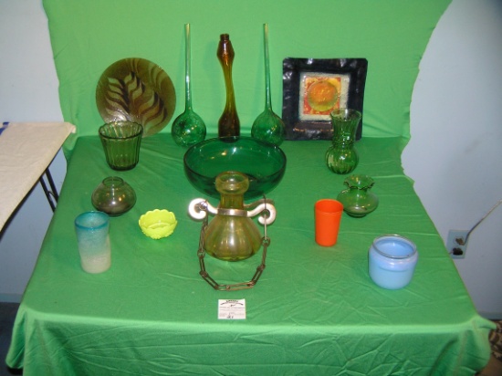 Large collection of art glass