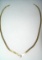 Quality gold tone necklace with simulated diamond stone