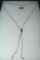Vintage costume jewelry zipper shaped necklace
