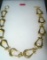 Gold tone and pearl necklace