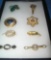 Collection of costume jewelry pins