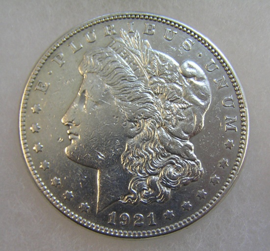 1921S Morgan silver dollar in fine condition