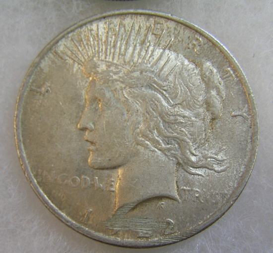 1922 Lady Liberty Peace silver dollar in poor condition