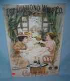 The Diamond Wine Co. champagne all tin retro sign