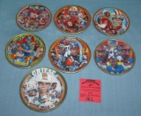 Football super star collector plates
