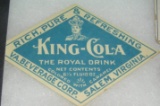 King Cola advertising piece